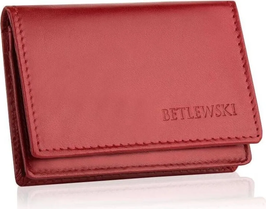 Portafoglio Rosso Betlewski BEZ-06: Un Tocco di Eleganza e Sicurezza