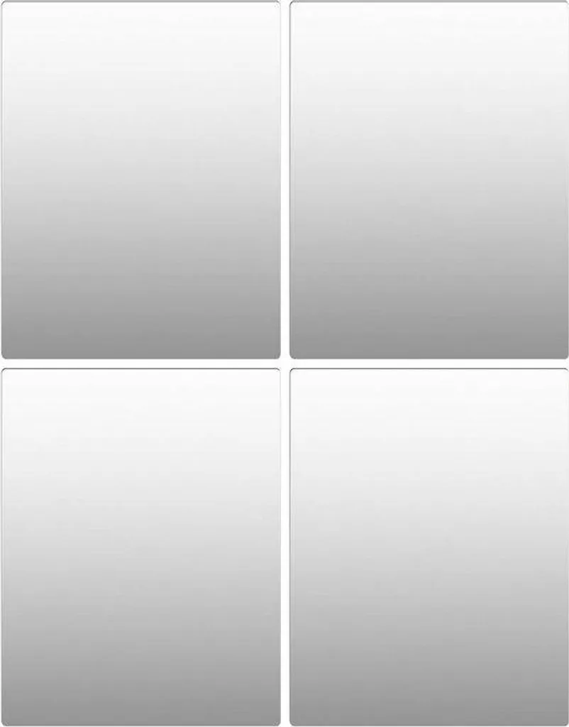 Miroir autocollant sans percer 20 x 30 cm lot de 4 pour éviter les trous