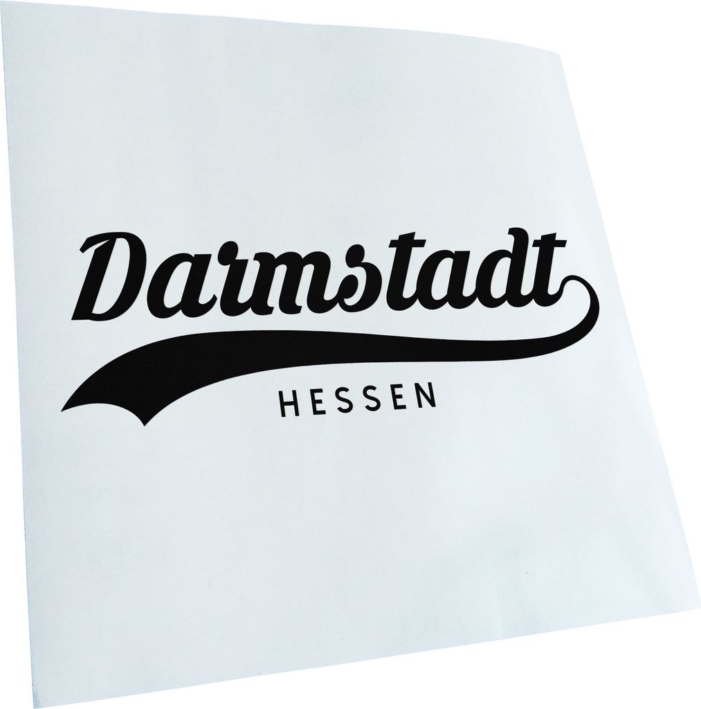 Kiwistar - Autoaufkleber - Darmstadt Hessen - Schwarz - 60x20cm - Aufkleber für Auto, Laptop, Fahrrad, LKW, Motorrad mehrfarbig JDM Decal Racing