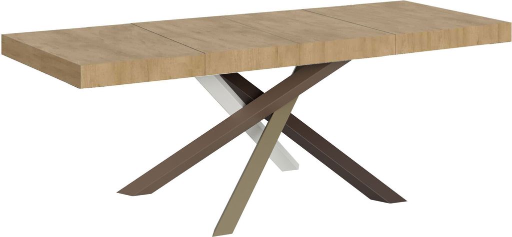 Ausziehtisch 160/420x90 cm Volantis Premium Eiche natur mehrfarbig Beine 4/C