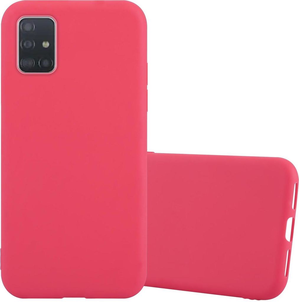 Cadorabo Hülle für Samsung Galaxy A52 (4G / 5G) / A52s Schutzhülle in Rot Handyhülle TPU Silikon Etui Case Cover