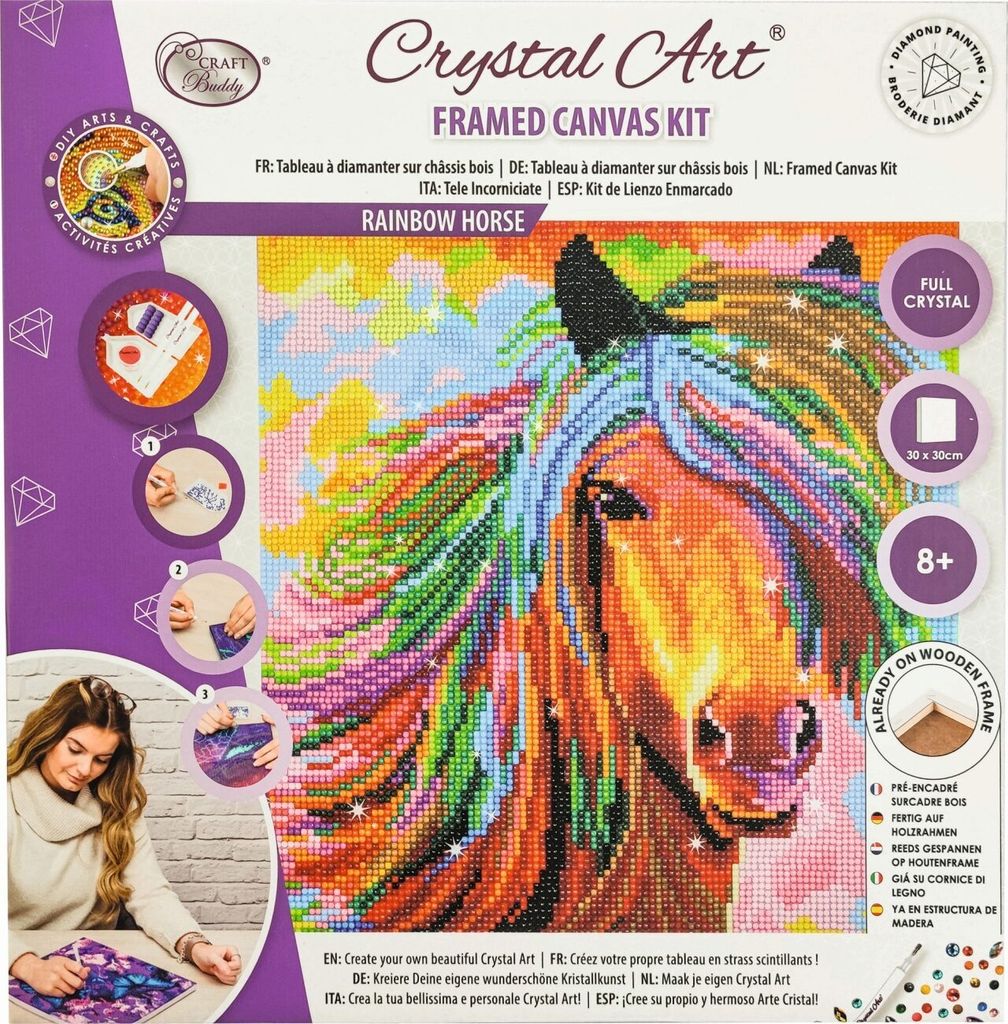 Crystal Art 30x30cm "Colourful Horse"