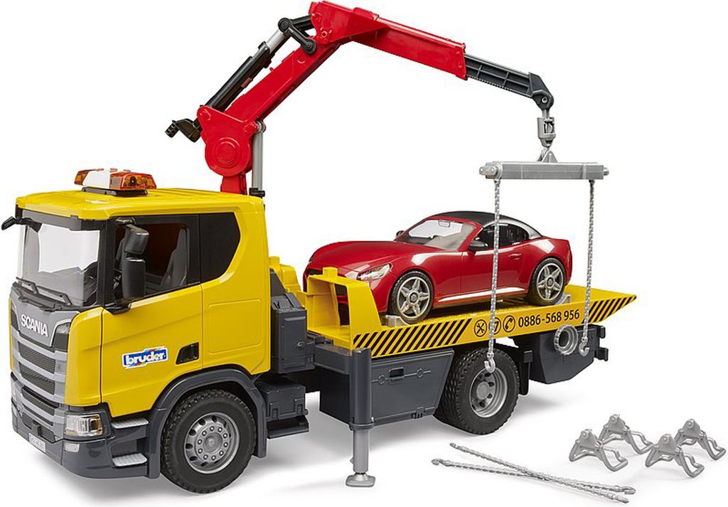 Bruder Scania Super 560R Tow Truck s Bruder Roadster Obrázek produktu 5