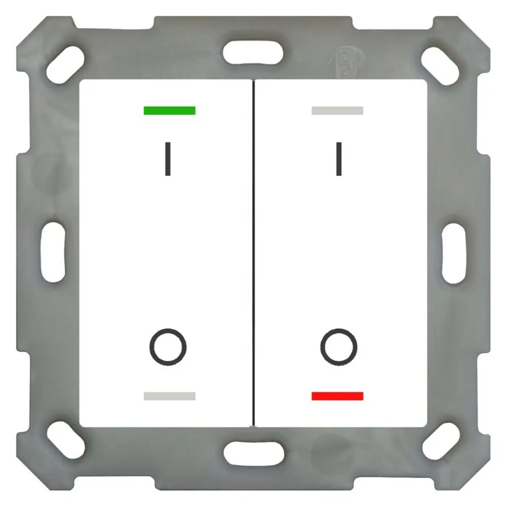 MDT Bouton-poussoir Light 55 double RGBW rwg commande KNX précise