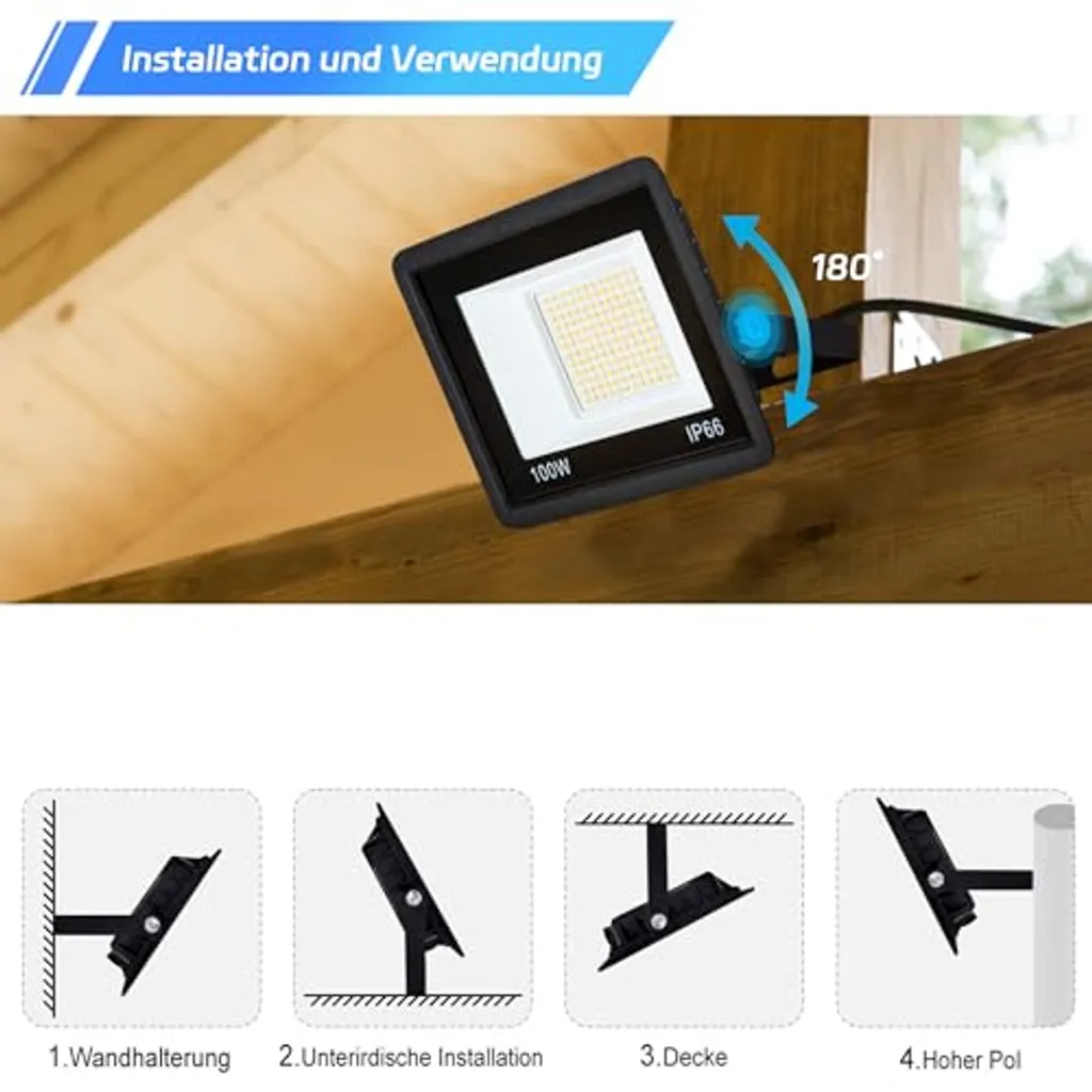 Solution Éclairage Extérieur Puissant : Projecteur LED 7000LM IP66