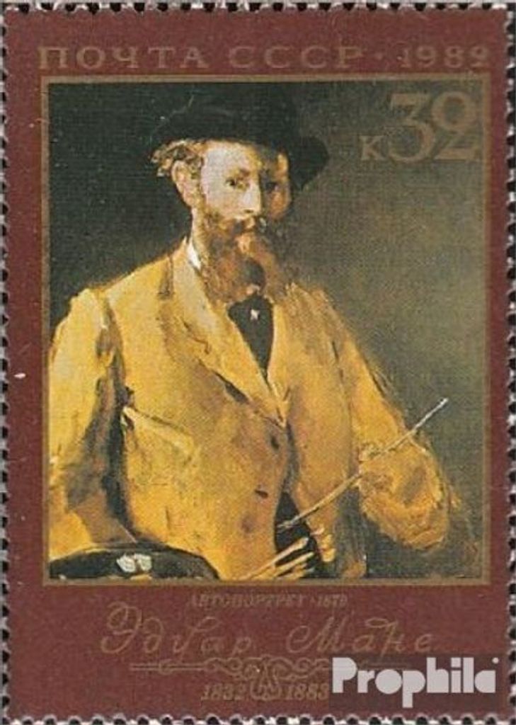 Briefmarken Sowjetunion 1982 Mi 5147 (kompl.Ausg.) gestempelt Edouard Manet