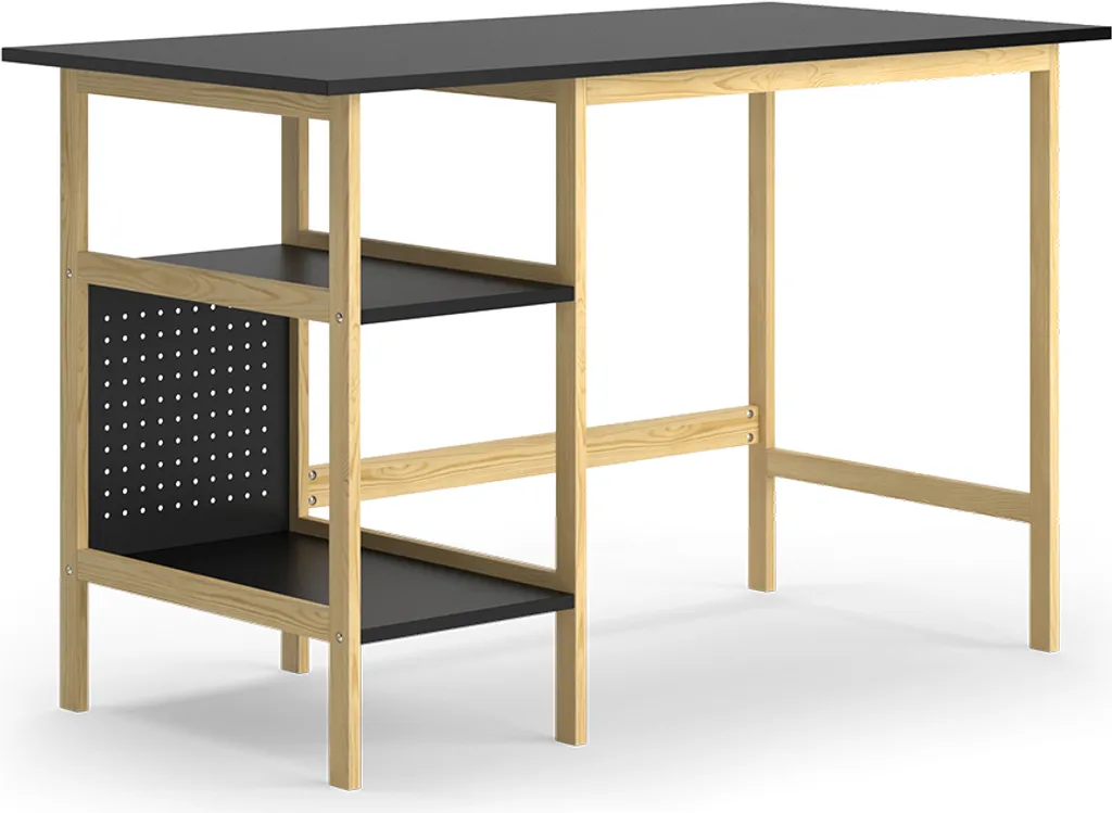 Bureau Vicco Elvia noir 120x60 cm pour optimiser les petits espaces