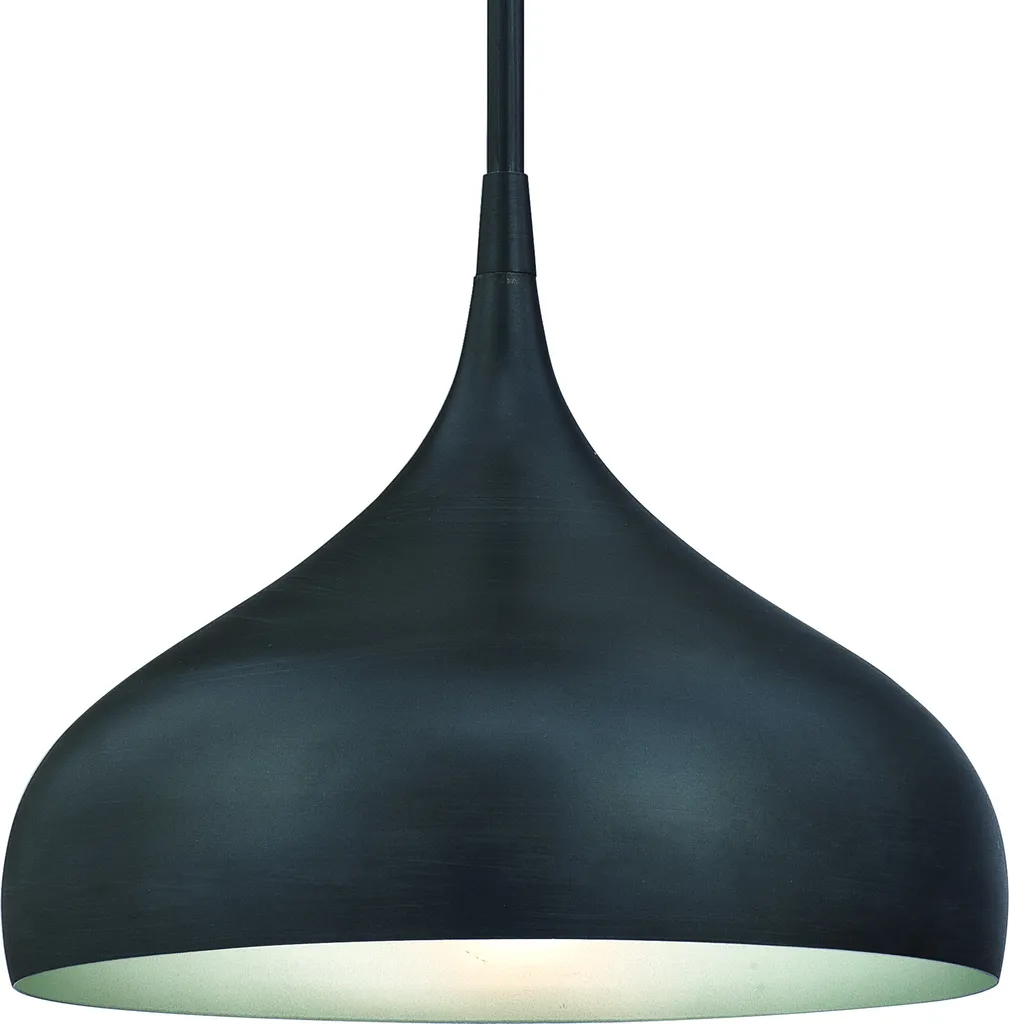 Lustre suspension cylindrique Rudi en métal argenté et gris anthracite