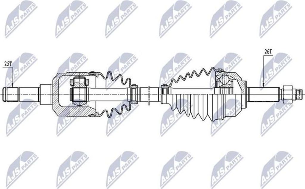 NTY NPW-CH-106 Antriebswelle OE kompatibel mit Pacifica