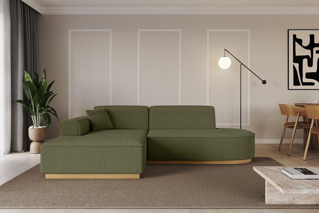 ALTDECOR Ecksofa in L-Form IREA-L1-v2 232x165x80 cm Grün Corner Sofa Eckcouch Couch Wohnlandschaft Cauchsofa