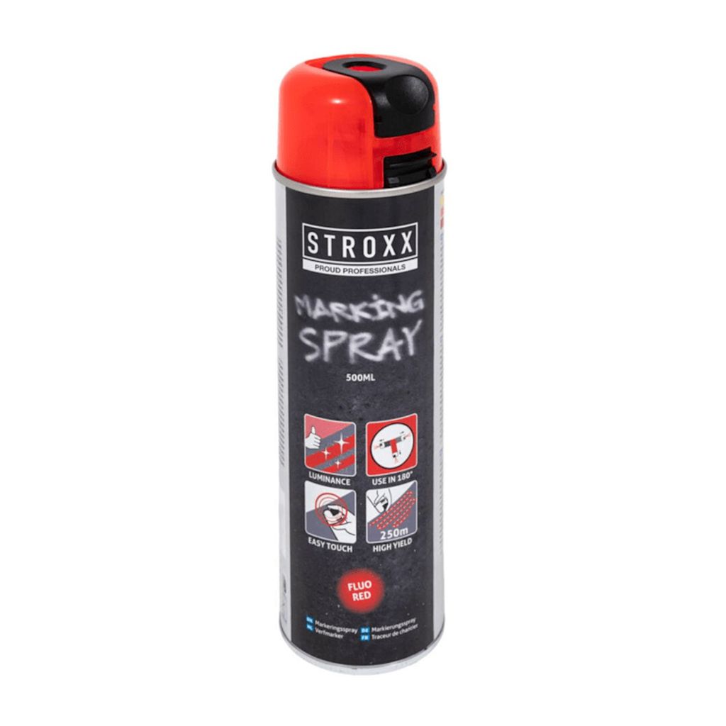 Stroxx Markierungsspray Fluoreszent Rot 500Ml Produktbild 