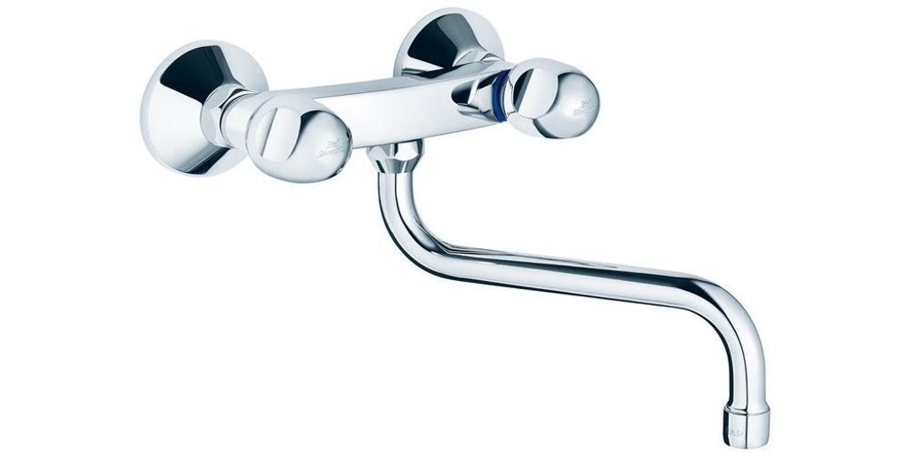 Ideal Standard Zweigriff-Wand-Küchenarmatur ALPHA DN 15 chrom