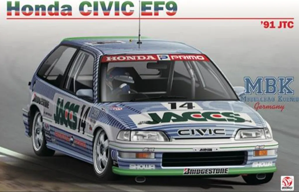 BEEMAX 24030 Honda Civic EF9 Gr.A 1991 Jacobs Maquette Voiture 1/24