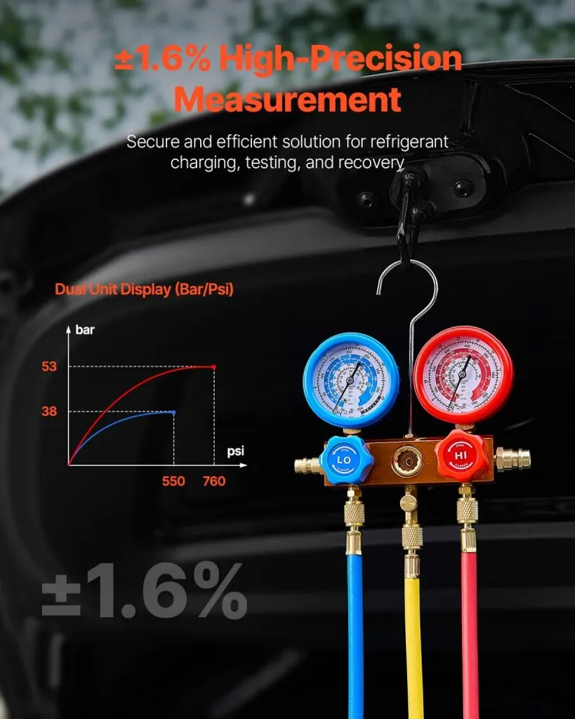 Pompe à Vide pour Entretien Climatisation avec Kit de Mesure Complet