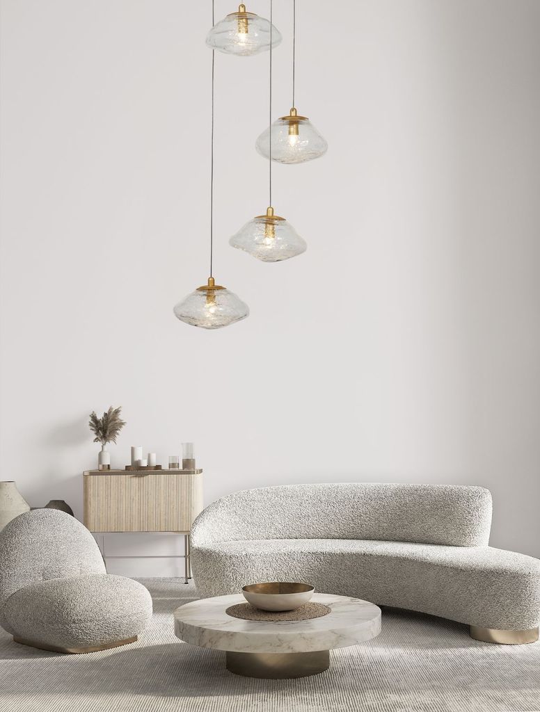 Nova Luce KING Pendelleuchte G9 5-fach Gold 180x35cm Produktbild 