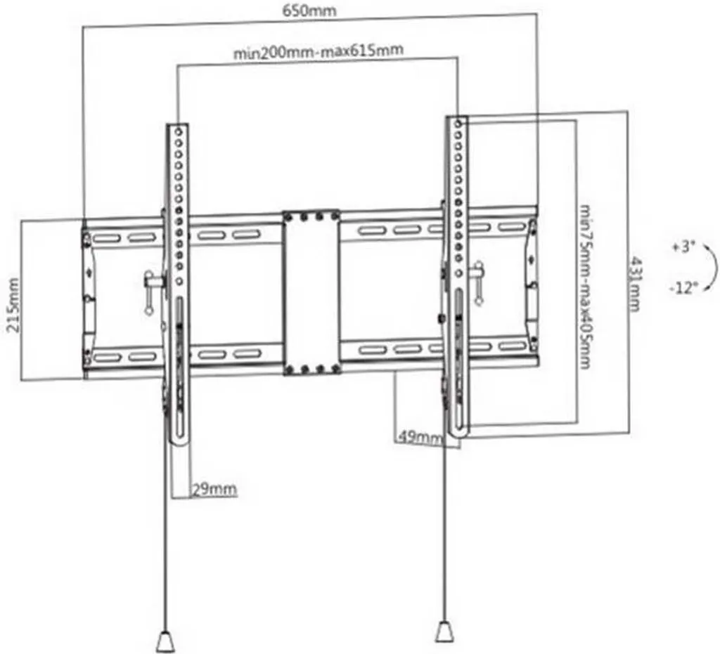 Support TV Mural Robuste Gembird WM-80T-01 : Fixation Sûre Écran 80"