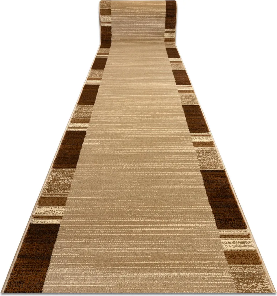 Tapis Coureur Royal FB23 Huge Frame Beige avec Bordure Large 70x300