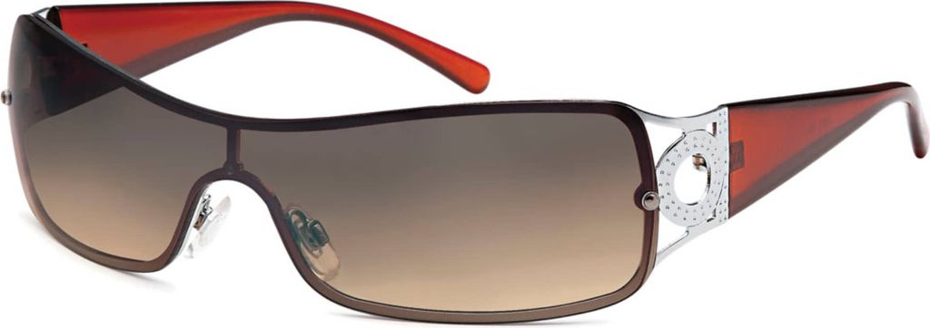 Gil Damen Monoscheiben Sonnenbrille Dunkel Braun Produktbild 