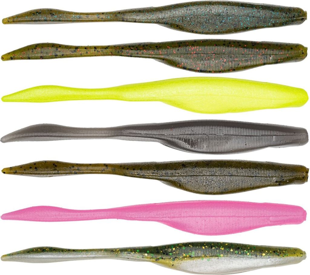 Strike King Caffeine Shad 12,5cm - 8 Gummiköder, Strike King Farbe:Watermelon Red & Black