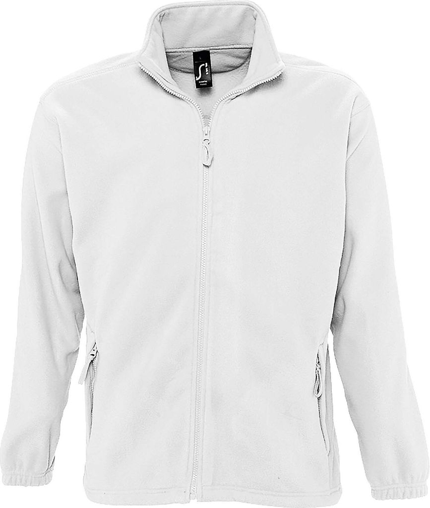 SOLS Herren Outdoor Fleece Jacke North PC343 (S) (Weiß)