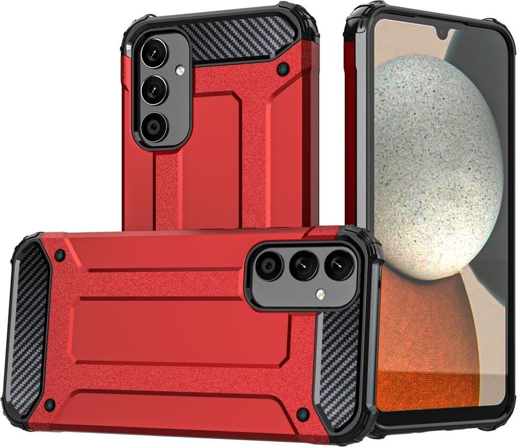 König Design Hülle kompatibel mit Kunststoff Soft Handyhülle - Handy Case Rot