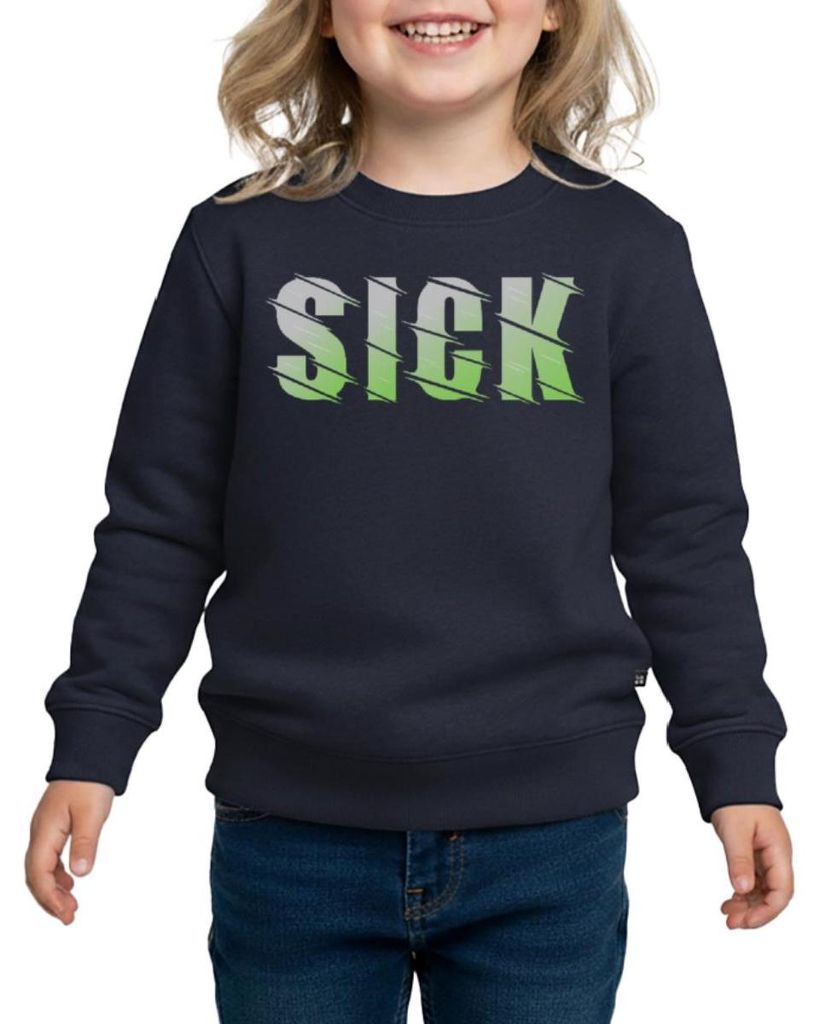 Spreadshirt Sick Statement Kinder Premium Pullover, 146/152 (10 Jahre), Navy