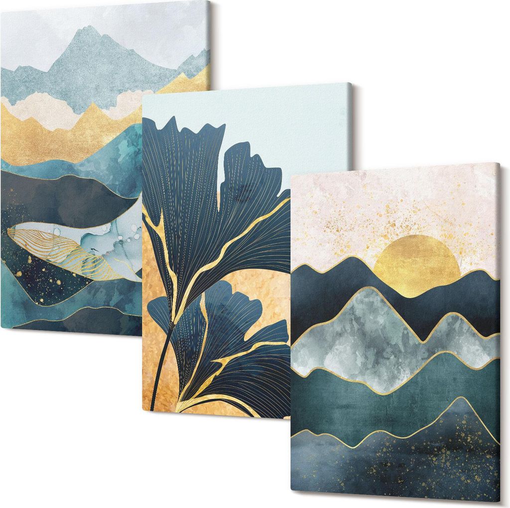 Wandbild – Leinwandbild – Leinwandbilder – Polycanvas – Kunstdruck – Modern – Panorama – Mehrteilig – 3-Teilig Set – Hochwertig ...