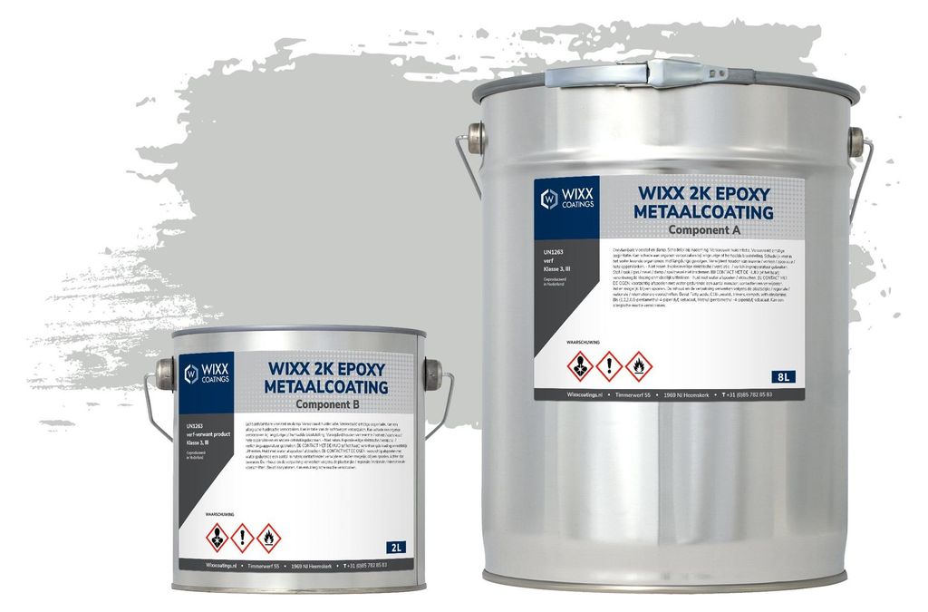 Wixx 2K Epoxy Metaalcoating - RAL 7035 | Lichtgrijs - 5L Productafbeelding 