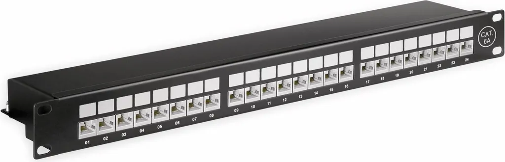 Distribuzione Rete Goobay 90854 CAT 6a STP 24 Porte Rack 19 Pollici - 10
