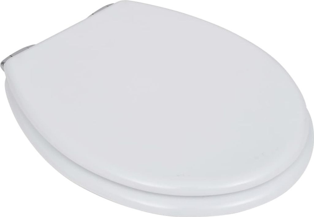 "Winter Sale" WC-Sitze - Weiß Toilettensitz MDF Deckel mit Absenkautomatik Design Weiß DE6085466