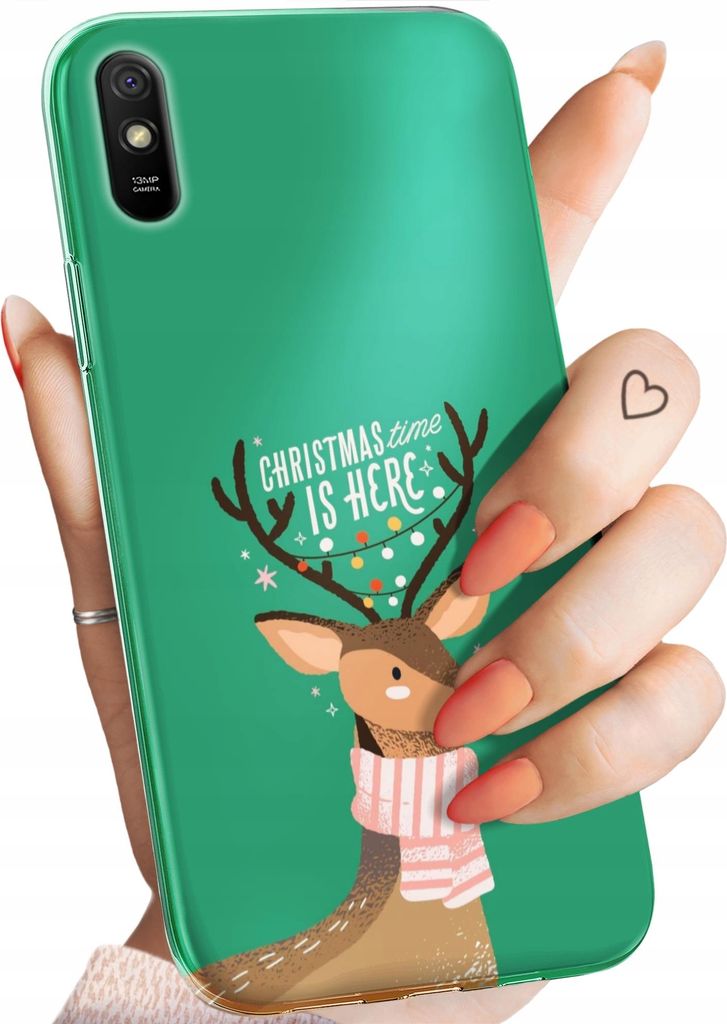 Bunt Hülle für XIAOMI REDMI 9A Schutzhülle Handyhülle Handy TPU Silikon Case Slim Cover Case Weihnachten Rudolf