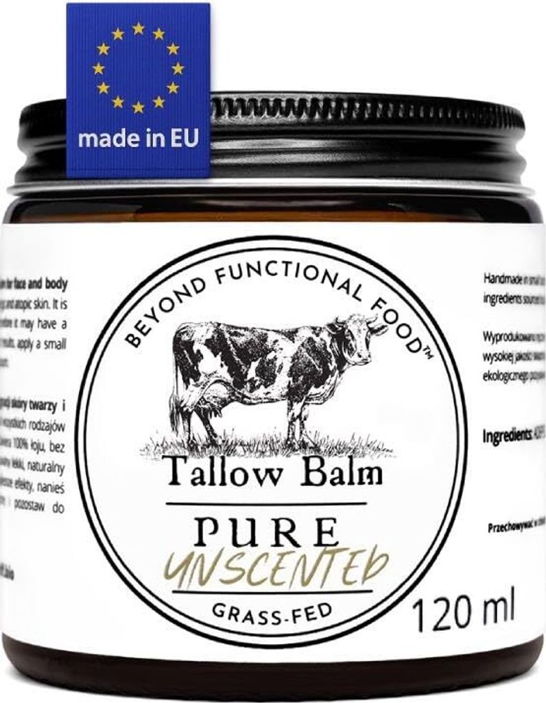 PURE Parfümfrei Beef Tallow - 100% Natural Rindertalg Balm Produktbild 