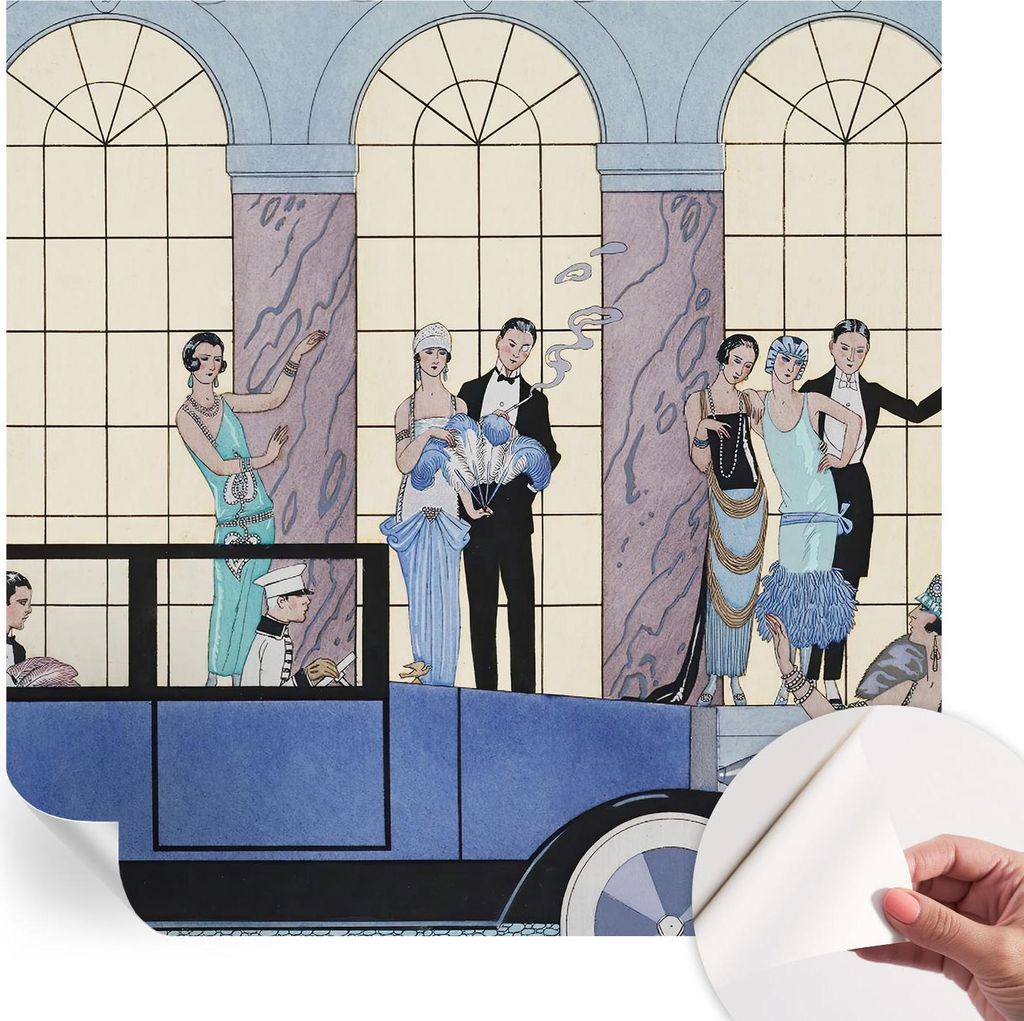 Selbstklebende Wandtapete - Dekorative Tapete für Wohnzimmer - Klebefolie für Wandbilder - Tapetenfolie für Wanddekoration - 250x250 cm - Art Deco
