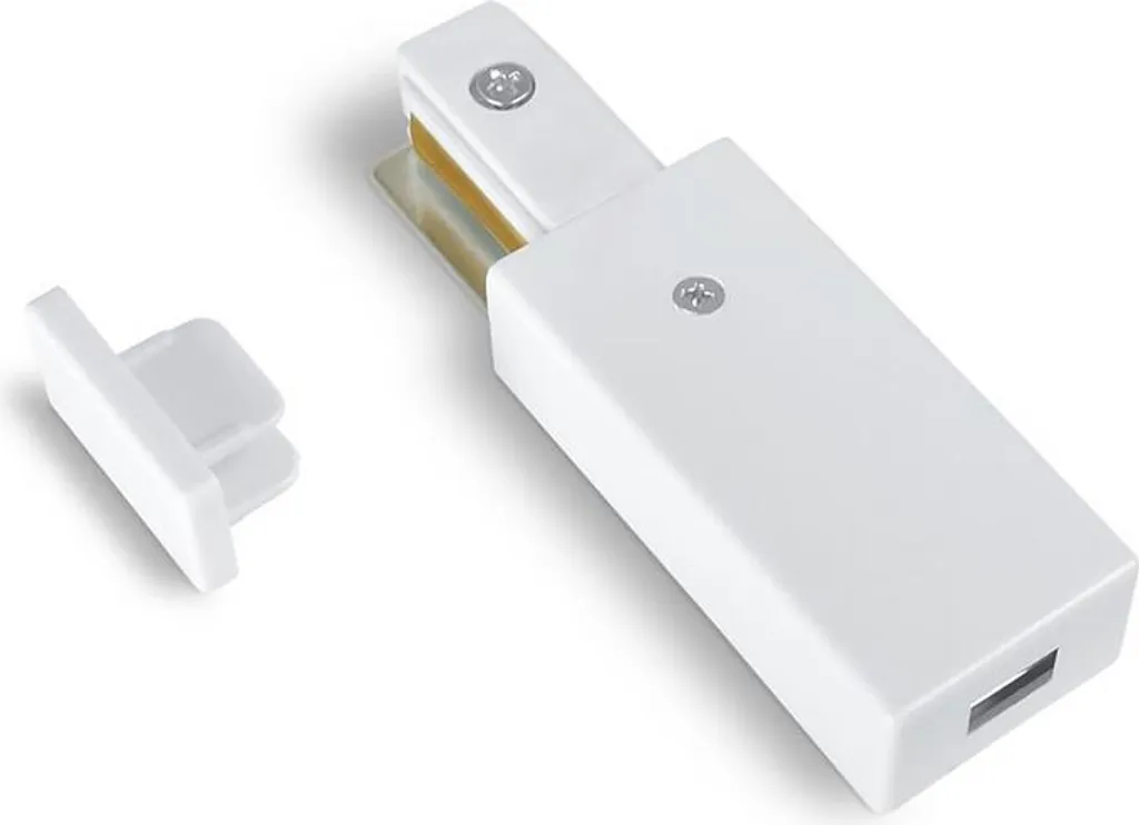 Kit de raccords d'extrémité monophasés VIDEX blanc pour rail LED