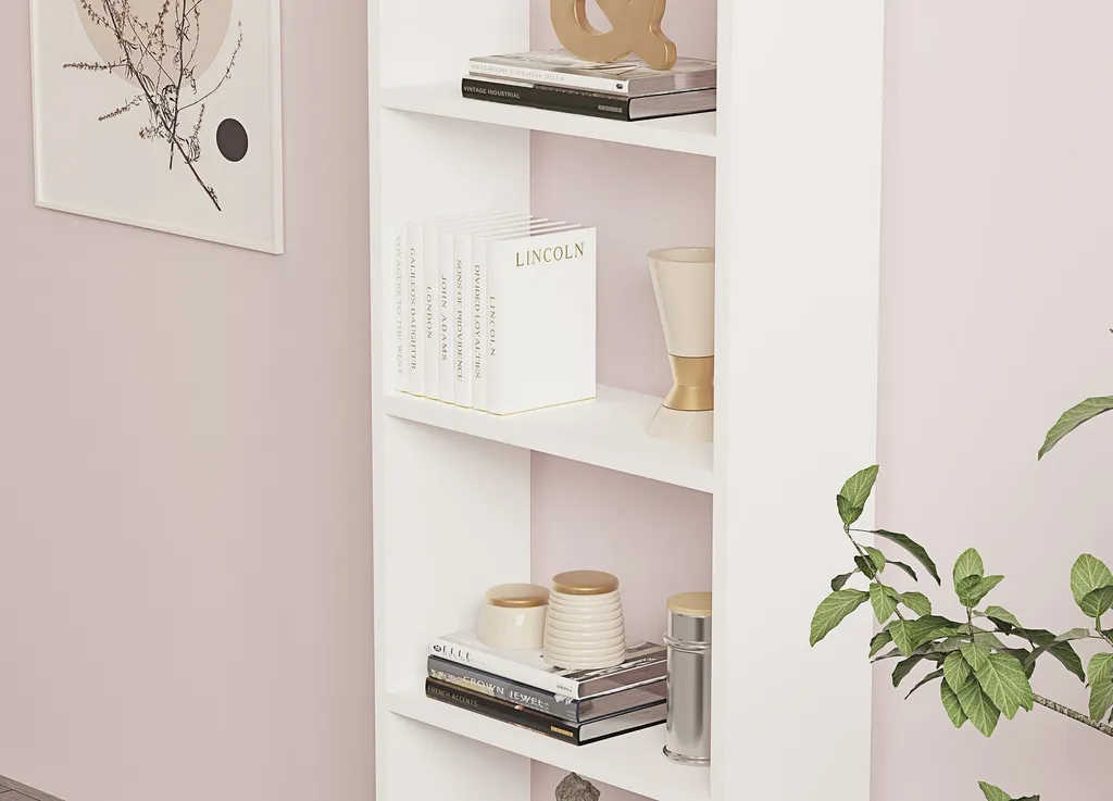 Skye Decor Bibliothèque blanche New - Étagère de rangement 160 x 50 cm