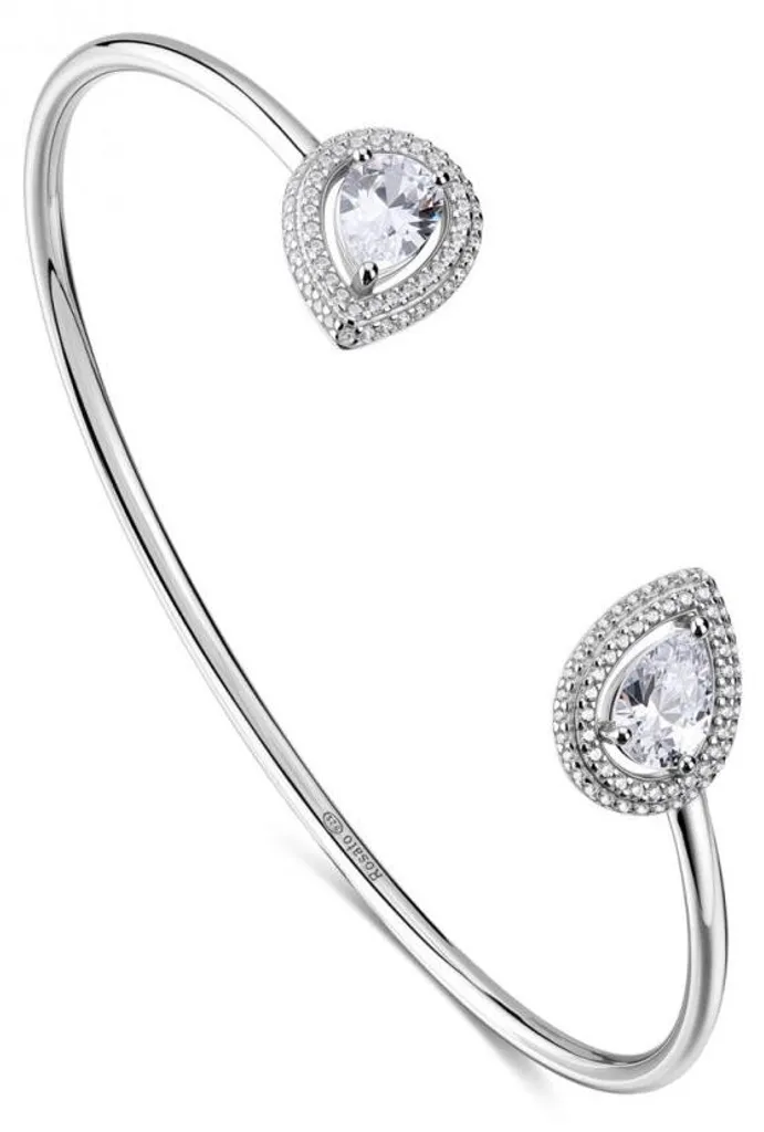 Jonc ouvert Anna RZAN17 en argent véritable 925, bijou minimaliste