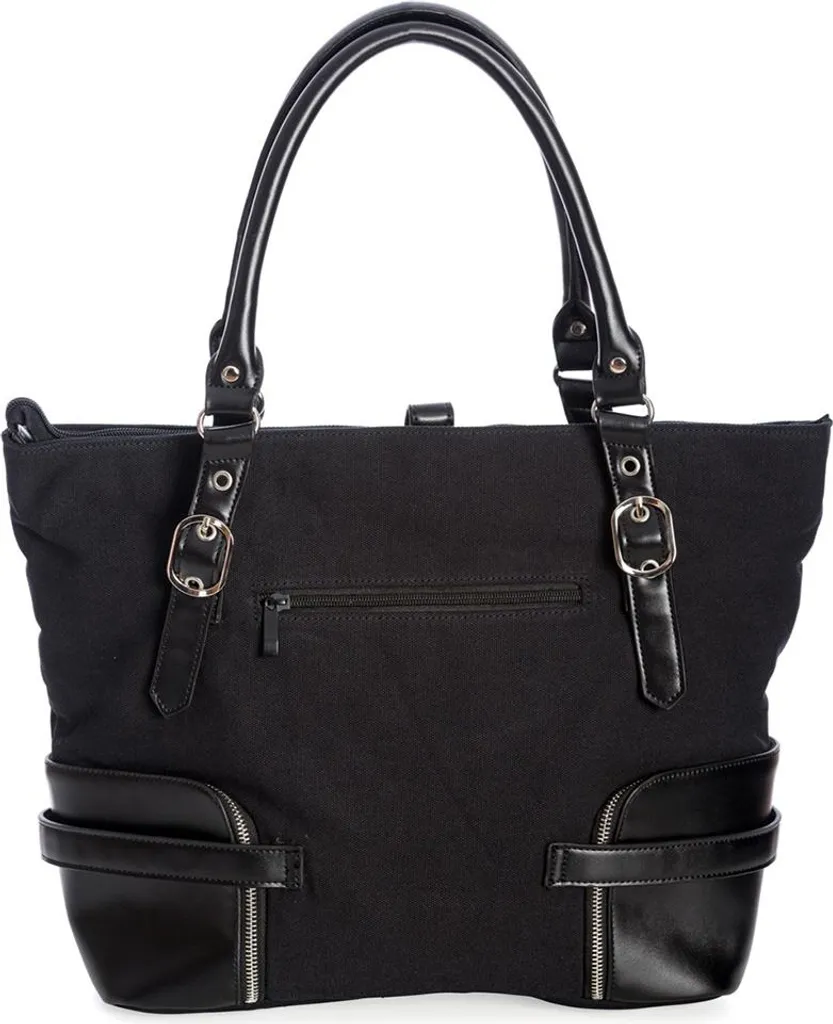 Sac à main Savanna Grand Format - Sac Robuste pour Look Gothique Noir