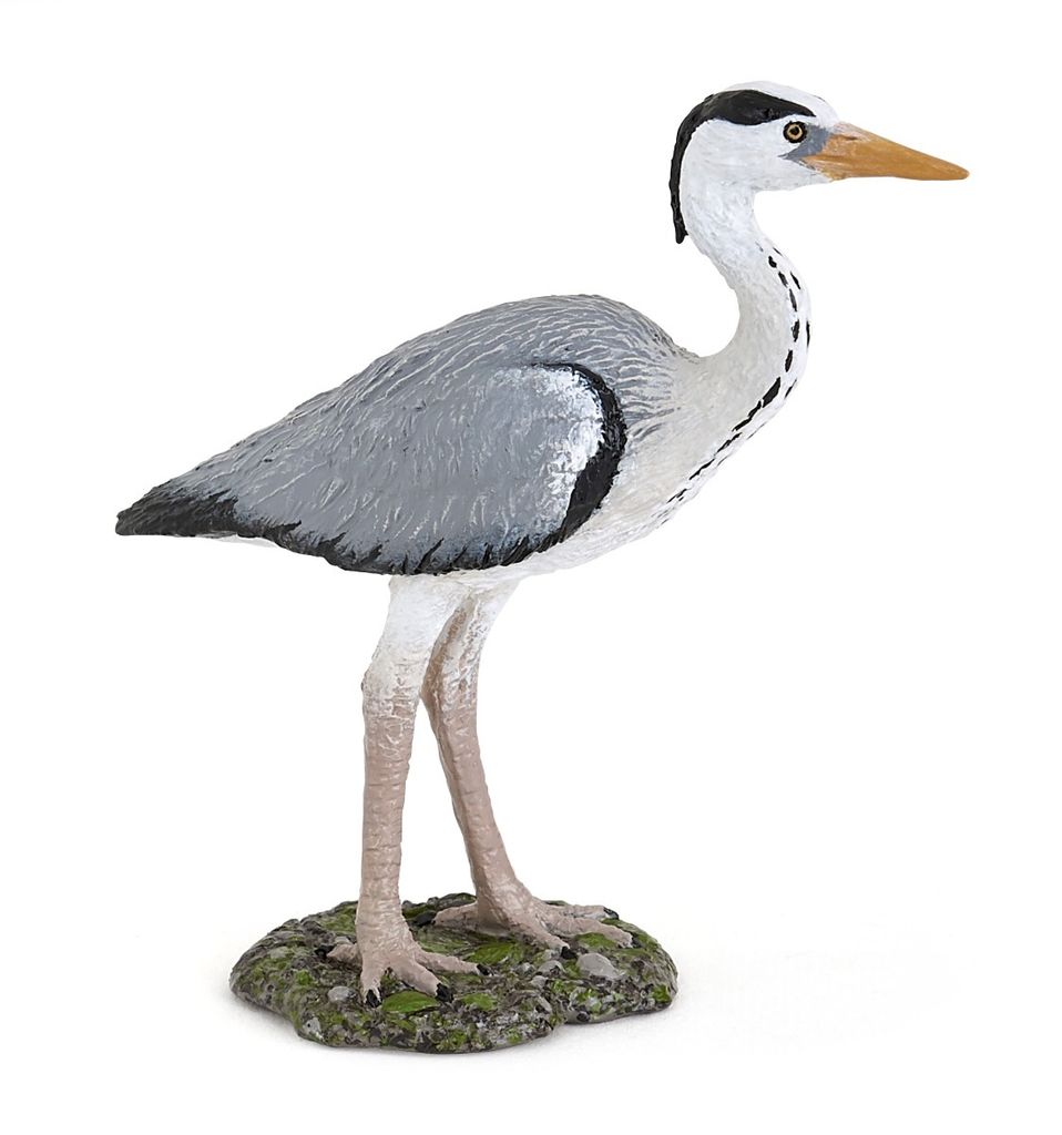 Papo SAS  Papo Spielfigur 9cm  Graureiher, Tiefe x Breite x Produktbild 