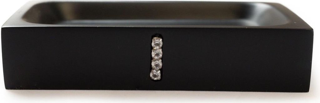 Bagnoxx Seifenschale, Seifenablage (LxBxH): 11,2 x 7,5 x 2,3cm Schwarz Badezimmer Zubehör, Ablageschale für Seife, einfache Reinigung