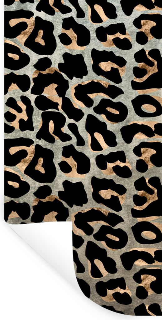 MuchoWow Wandtattoo Wandsticker Wandaufkleber Tiermuster - Panther - Braun 20x40 cm Selbstklebend und Repositionierbar - Selbstklebend - Fototapeten