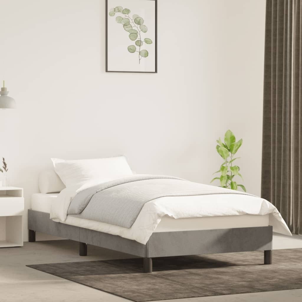 Maison Exclusive - Bettgestell ohne Matratze Hellgrau 80x200 cm Samt
