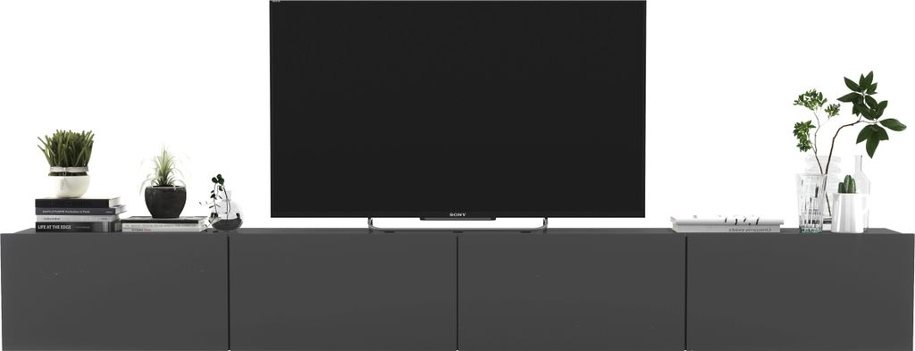 Szafka RTV Loft Wisząca Komoda RTV Industrialna Grafit MAT Zdjęcie produktu 