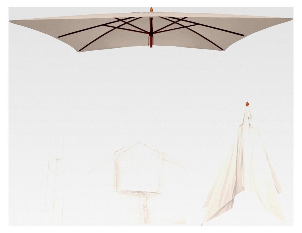 Ersatzbezug für Holz-Sonnenschirm Florida 2x3m - Creme