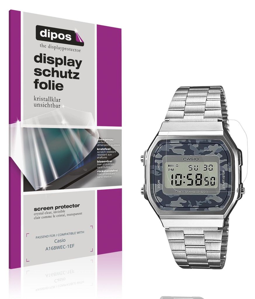 6x Schutzfolie für Casio A168WEC-1EF klar Produktbild 