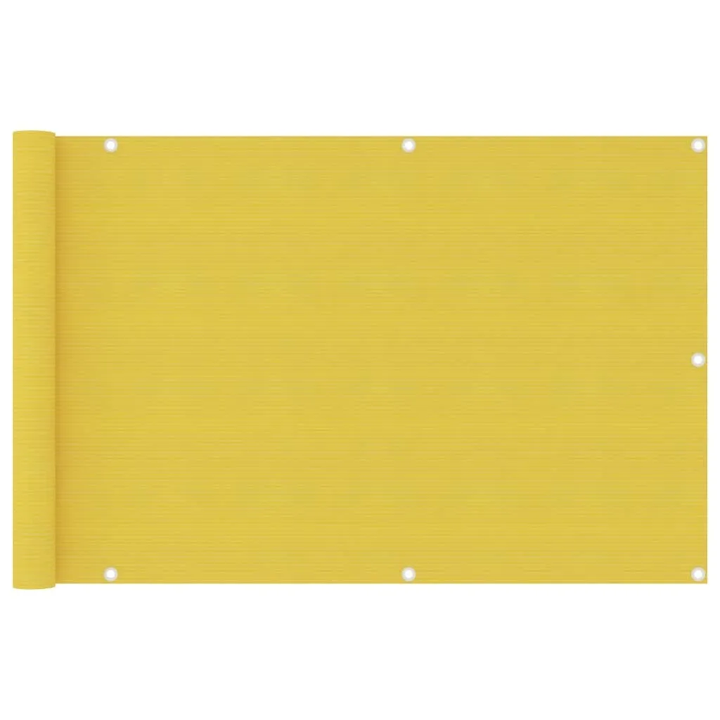 Telo Privacy Giallo per Balcone 90x400 cm HDPE | Design vidaXL - 5