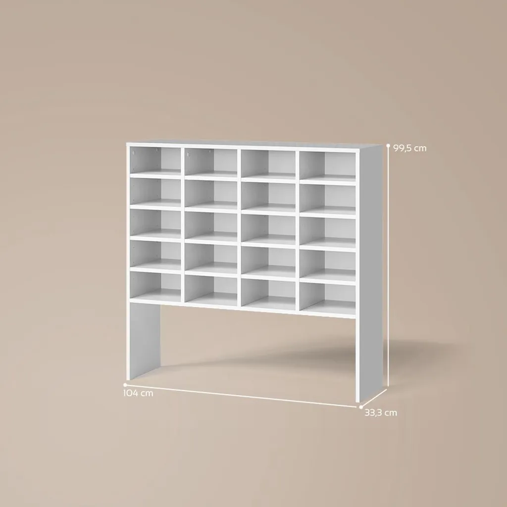 Armoire à chaussures Livinity Liguria Blanc 20 compartiments Model 58729