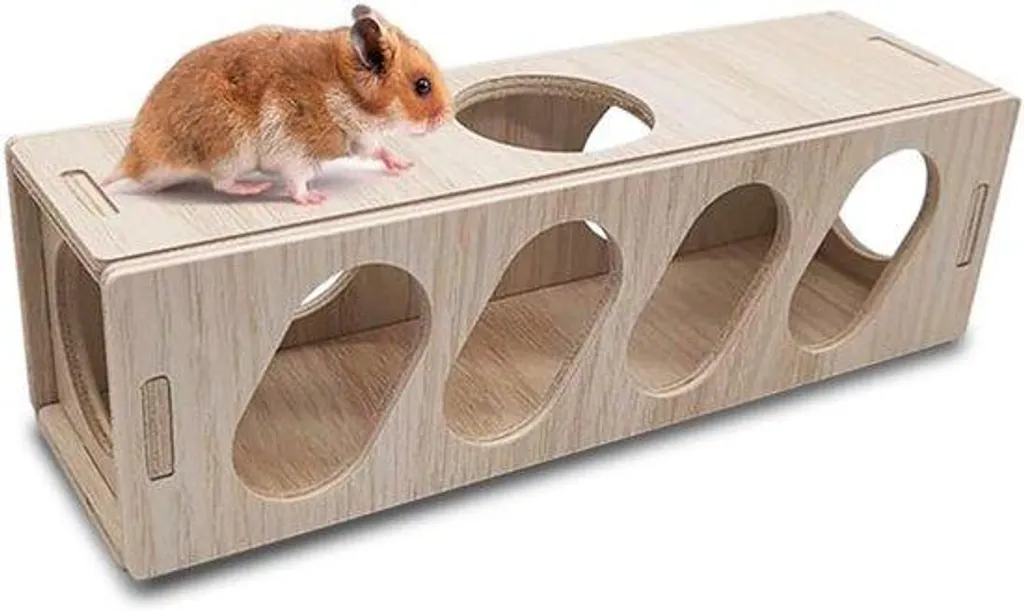 Abri Hamster Anti-Stress en Bois - Solution Sommeil Petit Animal L