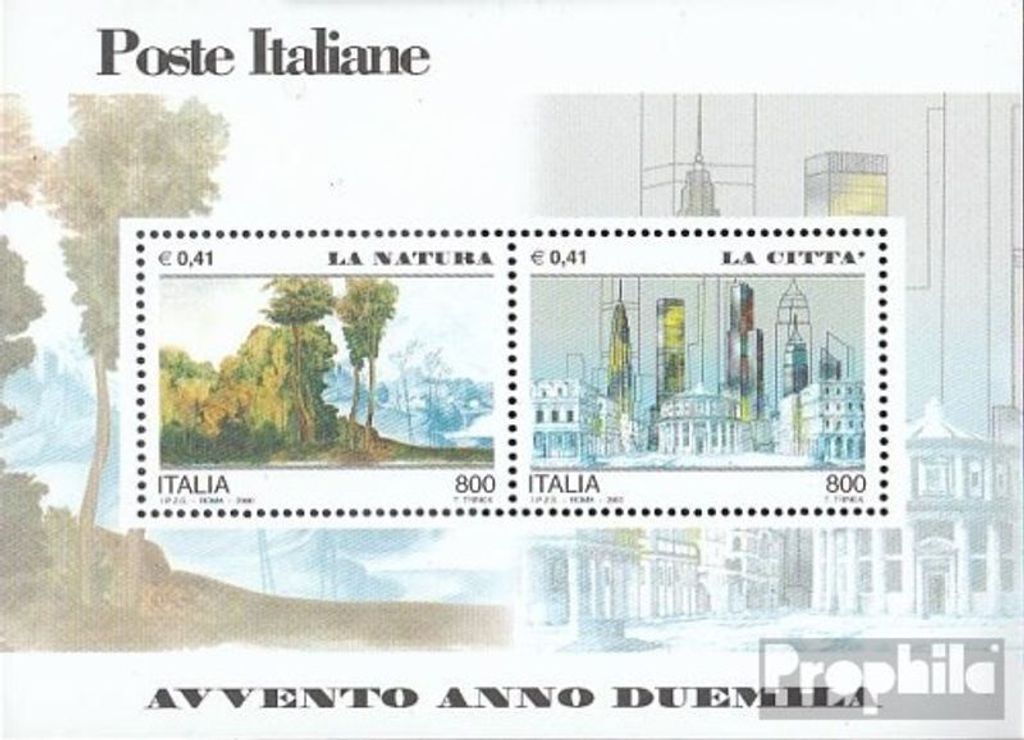 Briefmarken Italien 2000 Mi Block23 (kompl.Ausg.) postfrisch Eintritt in das Jahr 2000