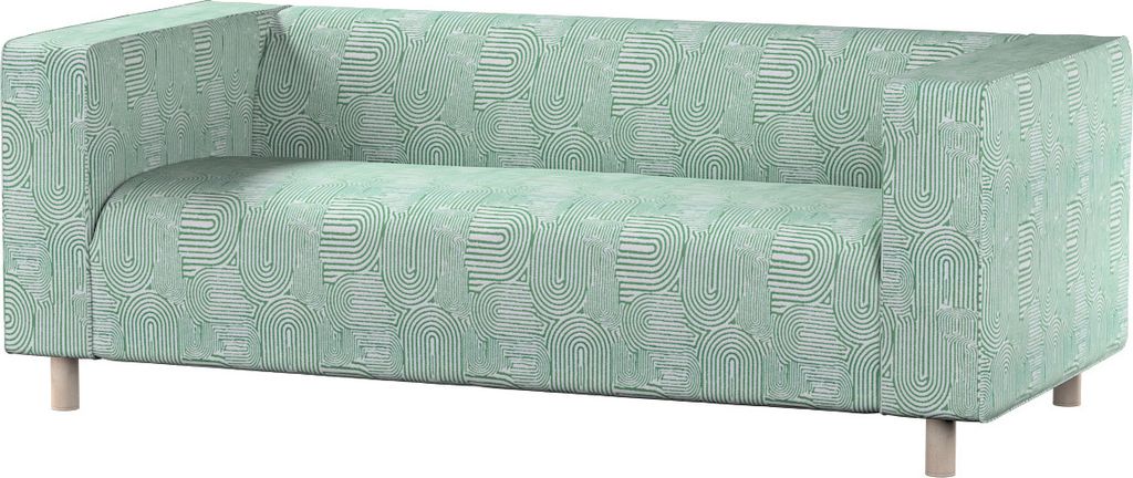 Dekoria Bezug für Klippan 2-Sitzer Sofa, mintgrün-ecru, Sofahusse, Klippan 2-Sitzer