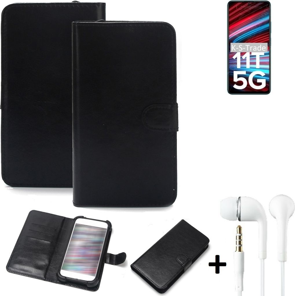 K-S-Trade Wallet Case Handyhülle kompatibel mit Xiaomi Redmi Note 11T 5G Schutzhülle Flip cover Flipstyle Tasche Hülle Flipcover Slim Bumper